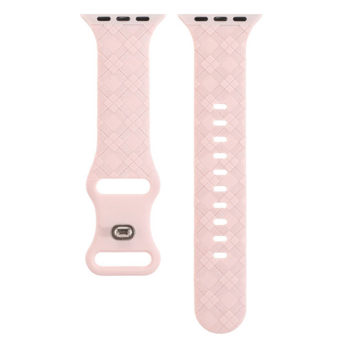 APPLE WATCH9 1 ENGRAVED CHECKERED SILICONE STRAP_CWWW0052