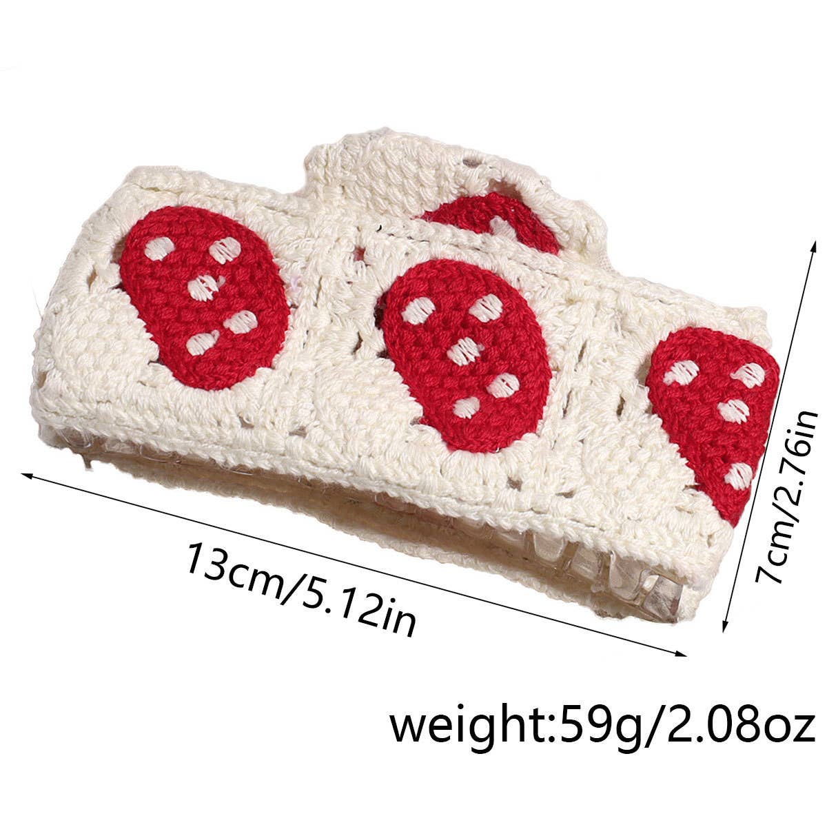 FRENCH KNIT HAIR CLAW 12CM WIDE COLORFUL CLIP_CWAHA2194