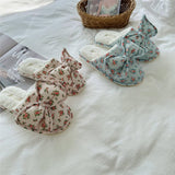 BOWKNOT WINTER PLUSH OPEN TOED HOME SLIPPERS_CWMM2975