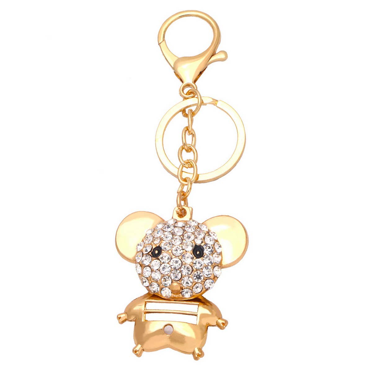 CREATIVE DIAMOND INLAID RAT KEYCHAIN PENDANT_CWAJE0958