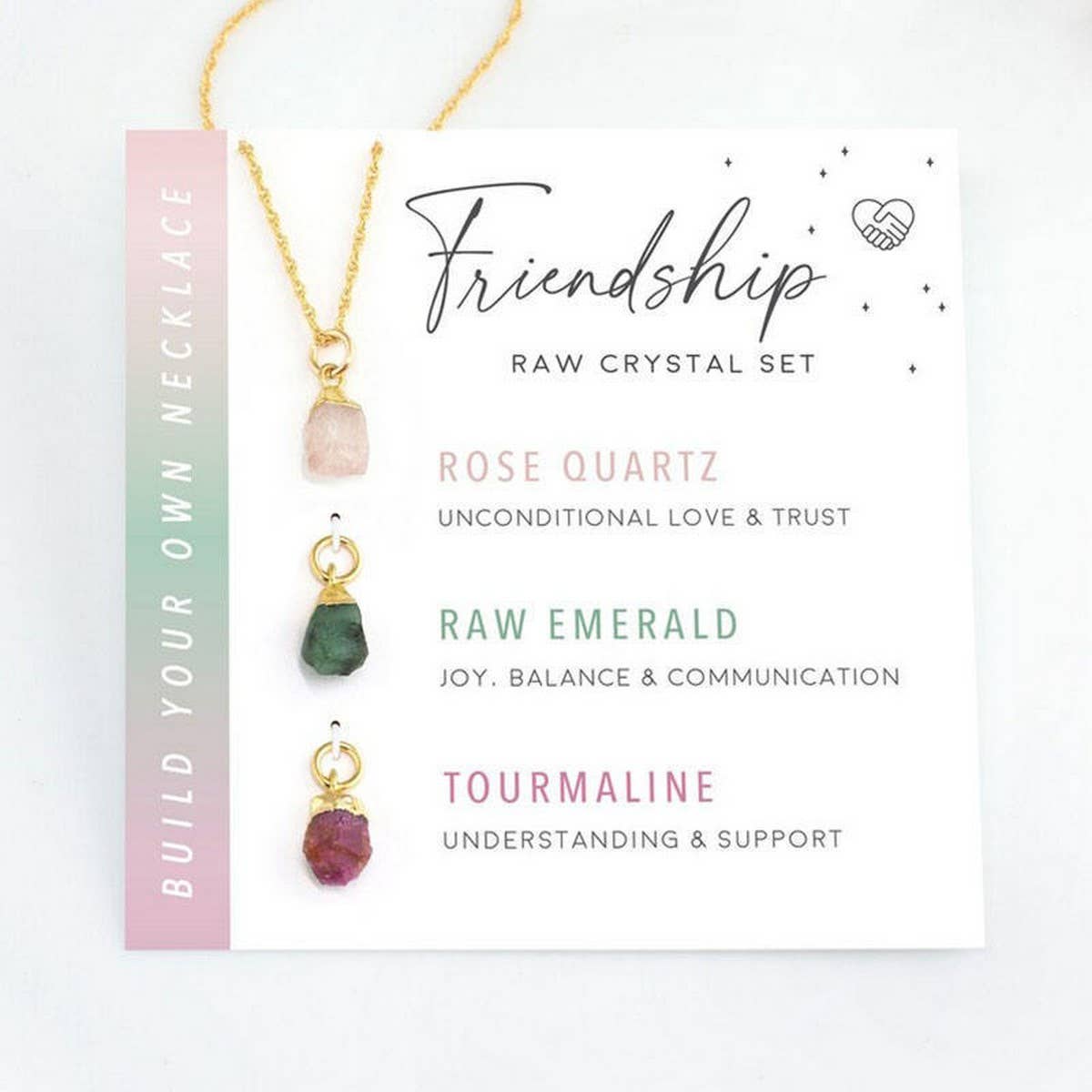 STAINLESS STEEL NECKLACE NATURAL CRYSTAL PENDANT_CWAJE1051