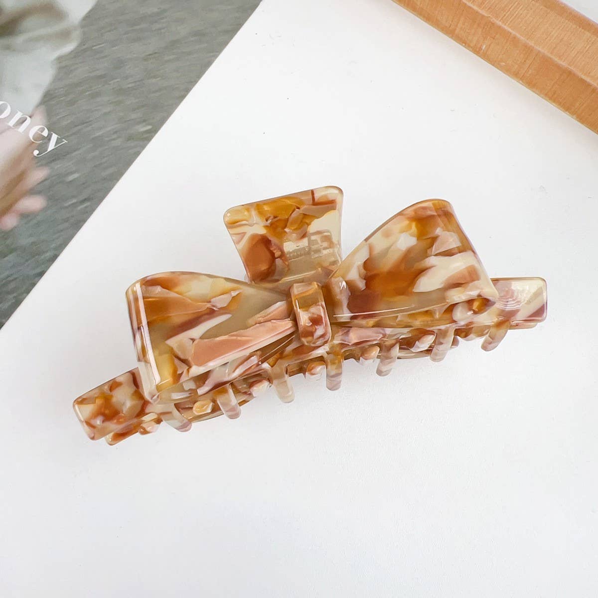 Vintage Acetate Hair Claw Bowknot Elegant Clip_Cwaha1504