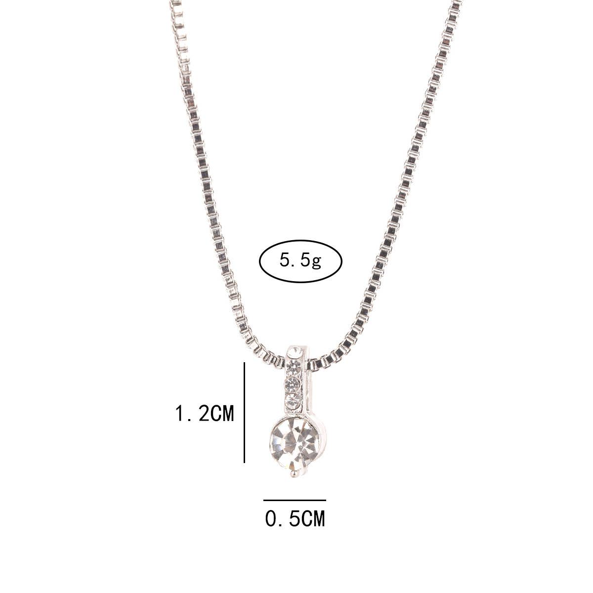Geometric Drop Necklace Clavicle Chain