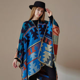 FAUX CASHMERE SLIT SHAWL SCARF CAPE COAT CLOAK_CWASC2252