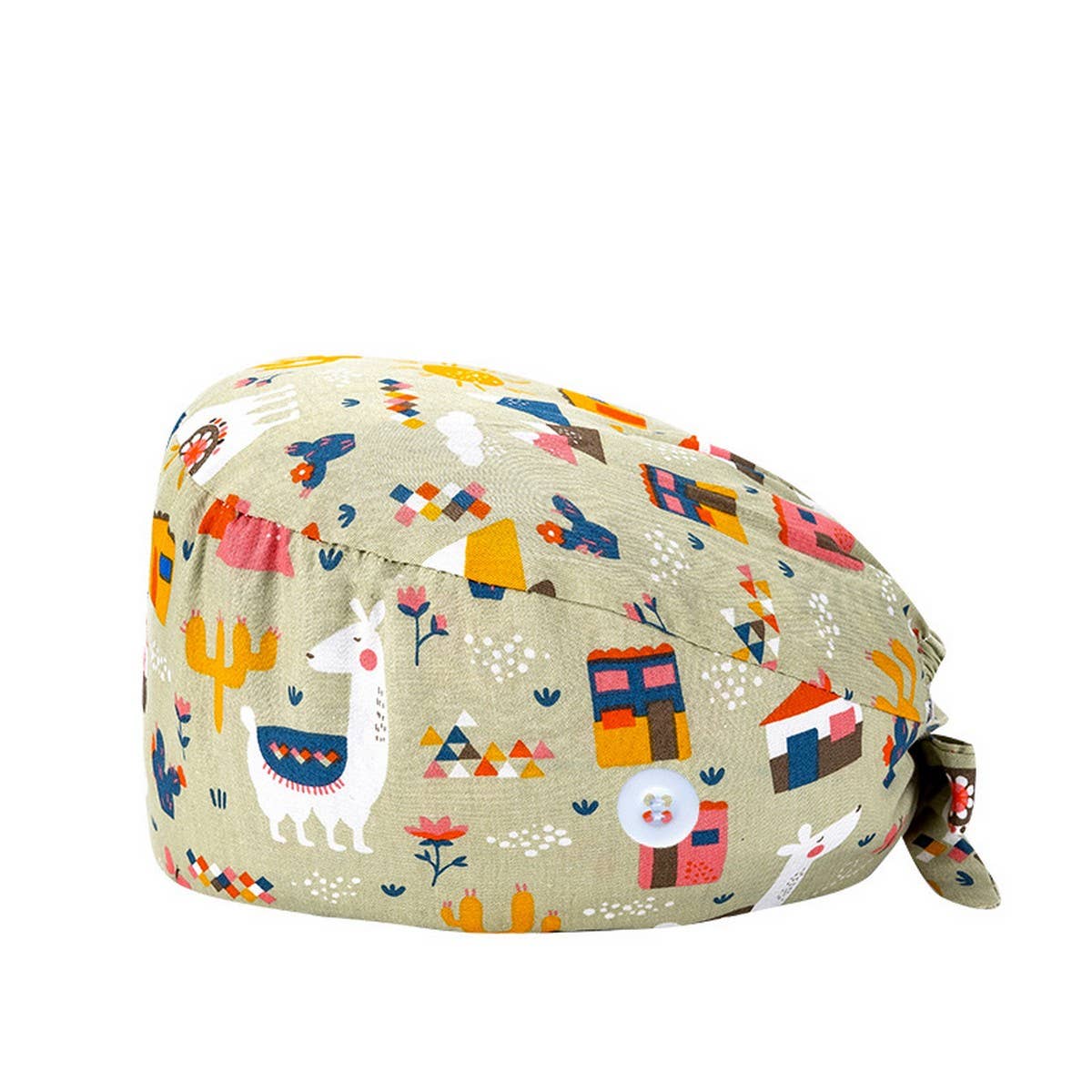 OPERATING ROOM CAP COTTON PRINTED SURGICAL CAP_CWAH3375