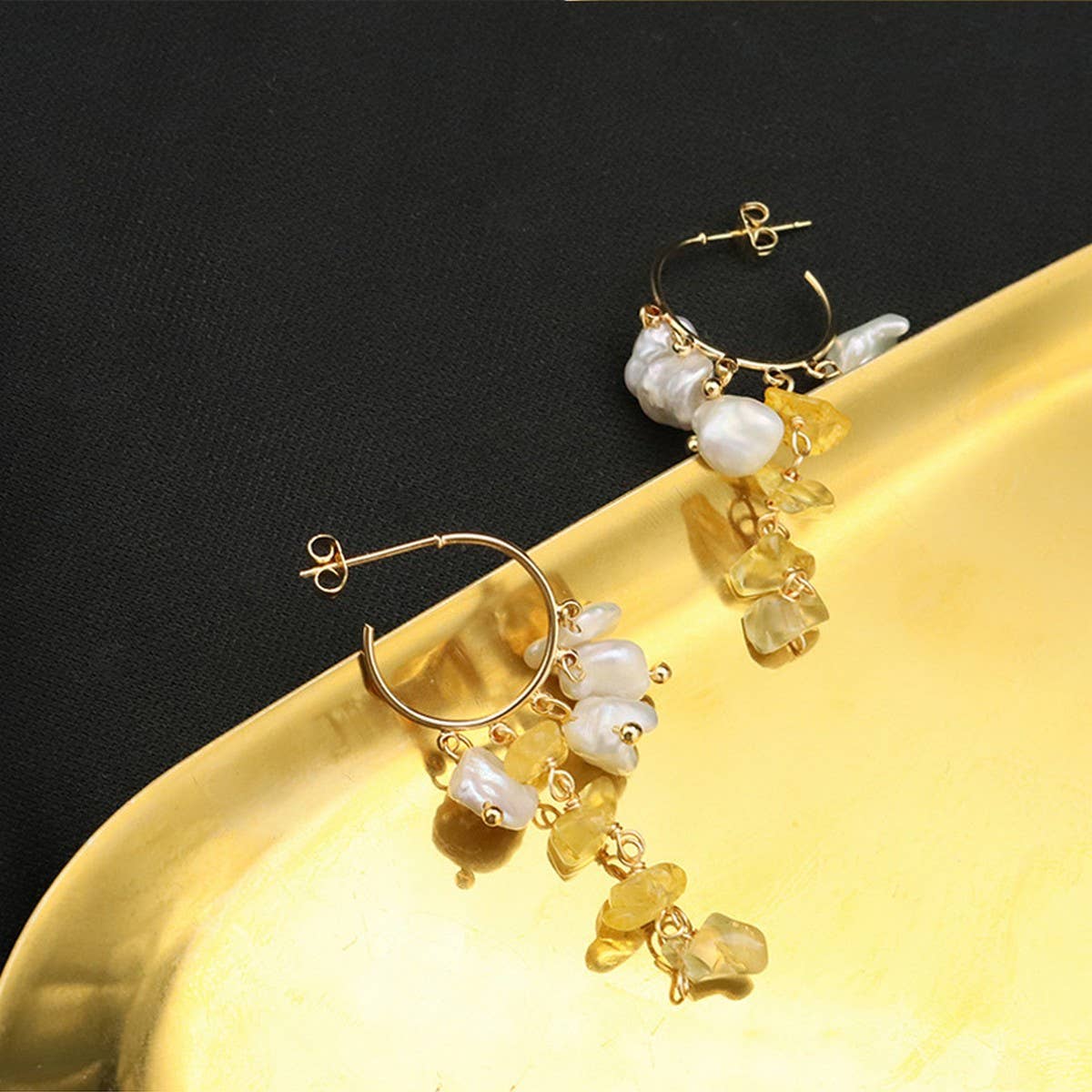 Womens High-End Natural Pearl Earrings
