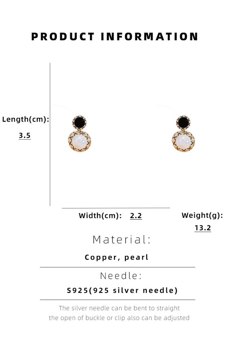 ROUND PEARL DANGLE FASHION EARRINGS_CWAJE0315