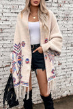 Cwocal0832_Geometric Jacquard Ethnic Style Tassel Shawl