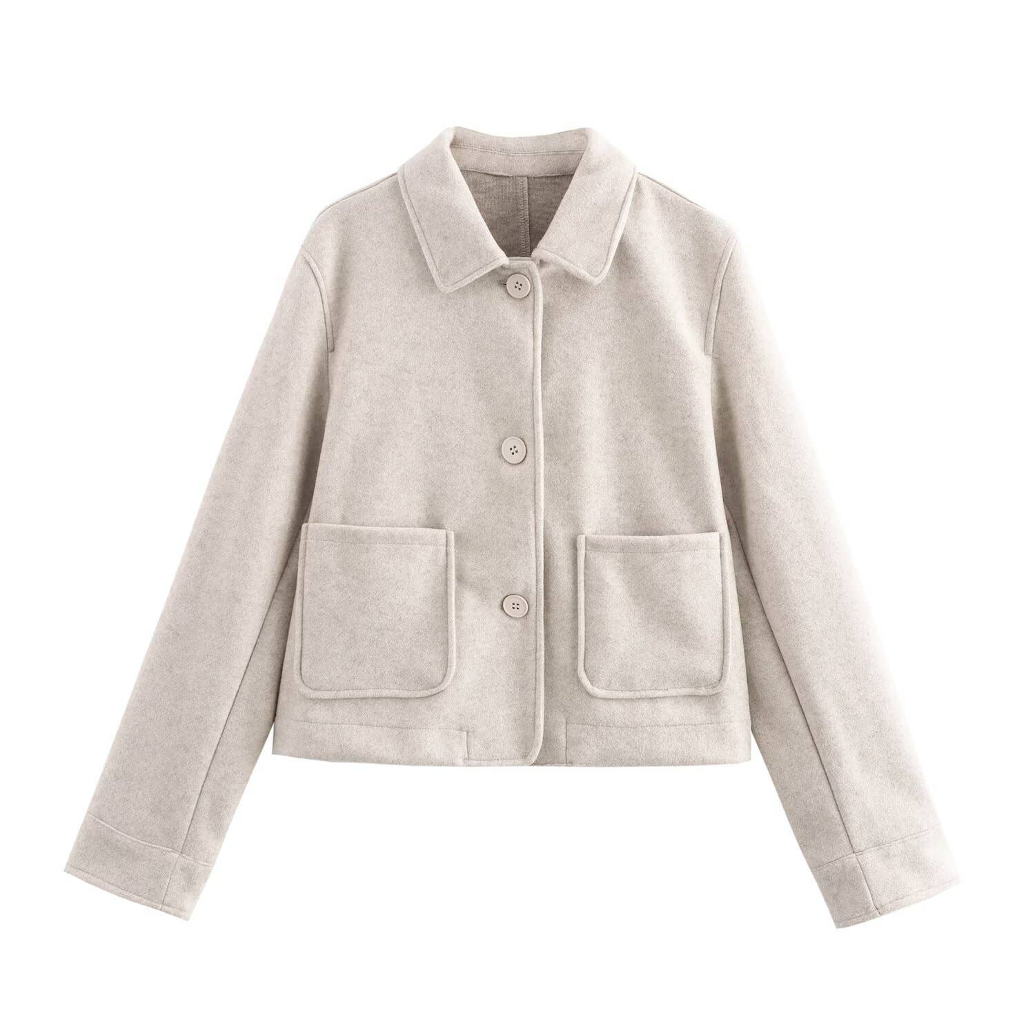 Casual Wool Lapel Blazer With Stylish Everything