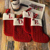 CLASSIC RED LETTER WOOL KNITTED CHRISTMAS SOCKS_CWMS1434