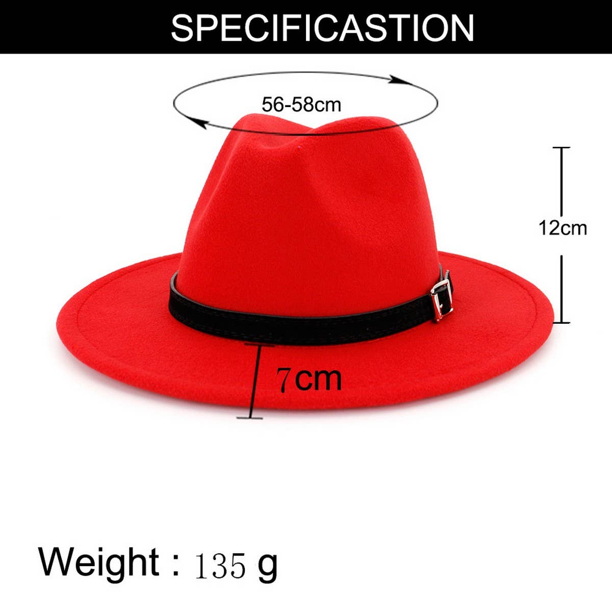 AUTUMN AND WINTER CLASSIC FLAT BRIM JAZZ HAT_CWAH1778