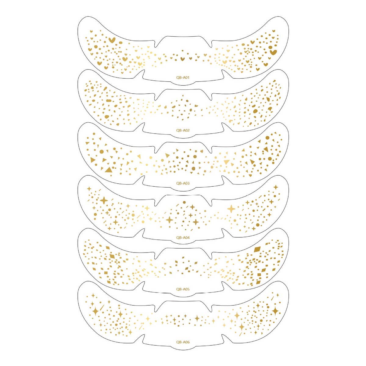 METALLIC FRECKLE TATTOOS GOLD SILVER PARTY_CWMM8229