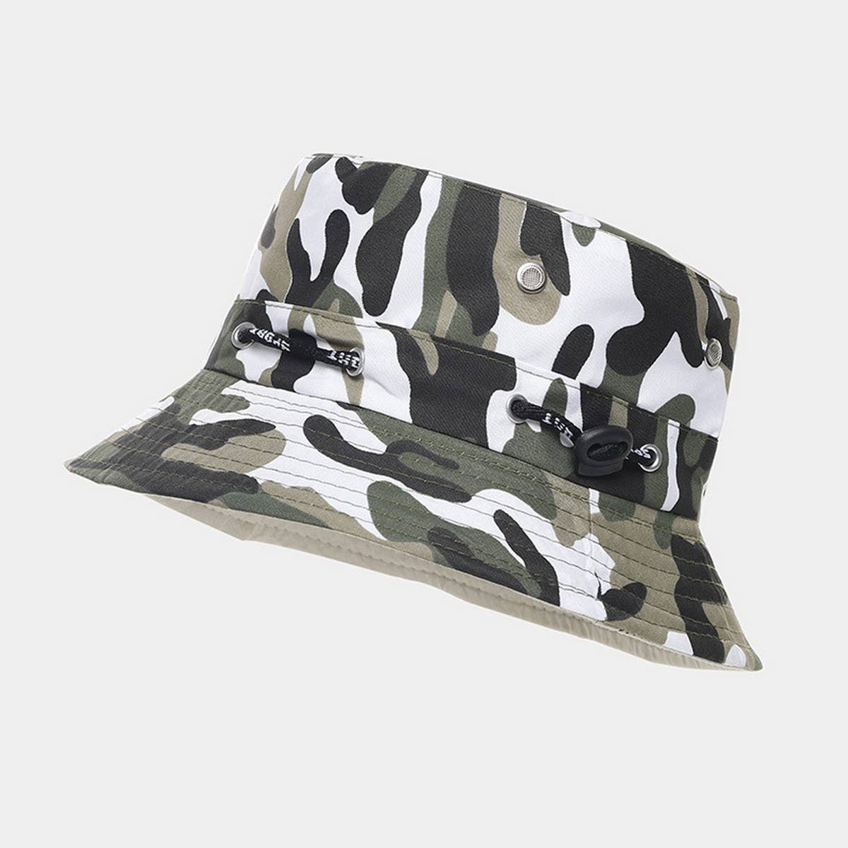 Unisex Camo Outdoor Sun Hat For Hiking Fishing_Cwah3871