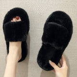 Wear Thick Bottom Of Plush Slippers Outside