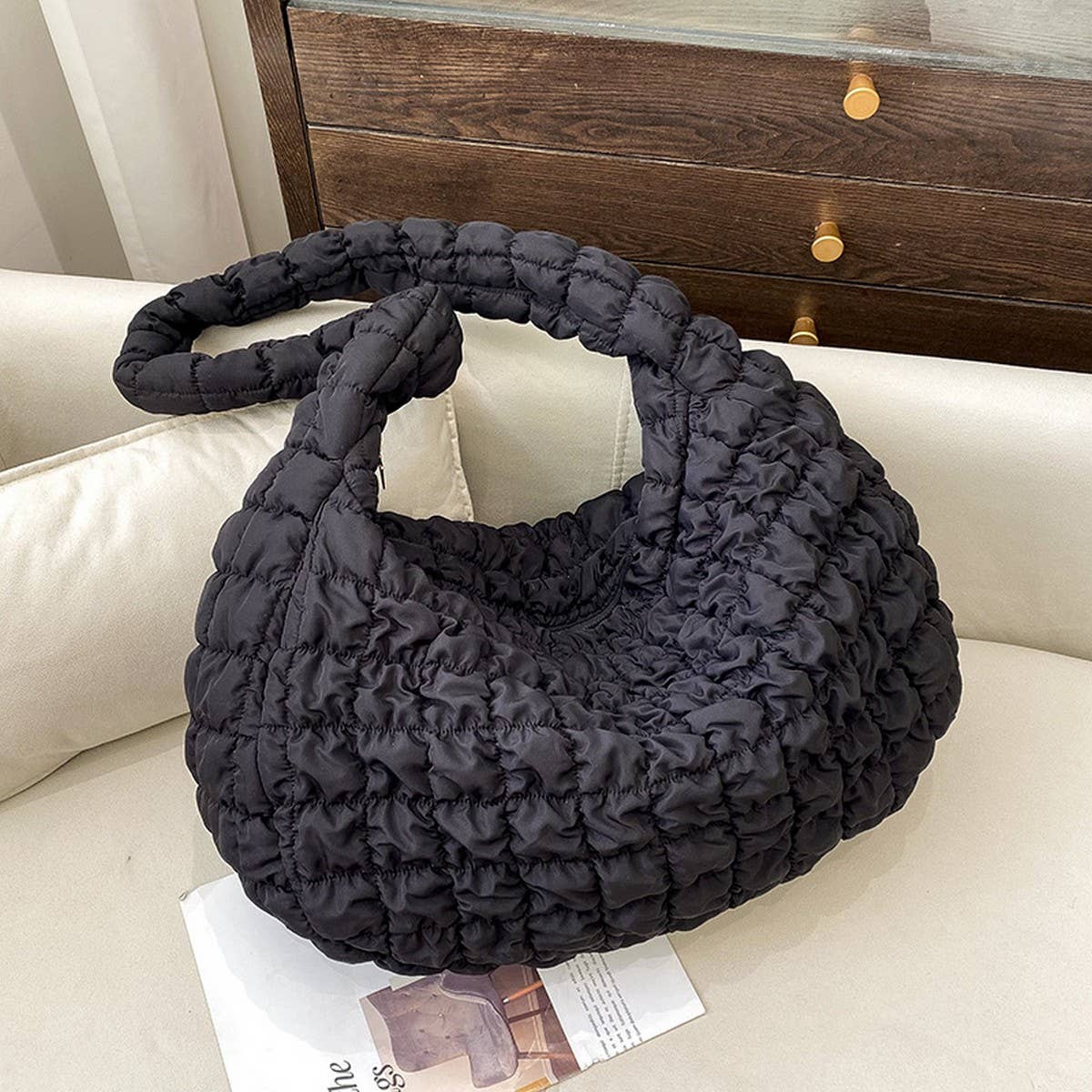 LARGE PUFFY CLOUD TOTE BAG SHOULDER PURSE_CUAB00508