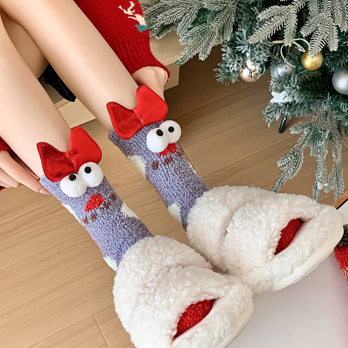 CHRISTMAS CARTOON THICK WARM SOCKS_CWMS0875
