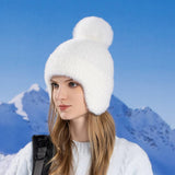 Winter Warm And Stylish Fur Ball Beanie_Cwasc1122