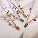 STYLISH WOVEN ROPE NECKLACE WITH STEEL PENDANT_CWMM8827