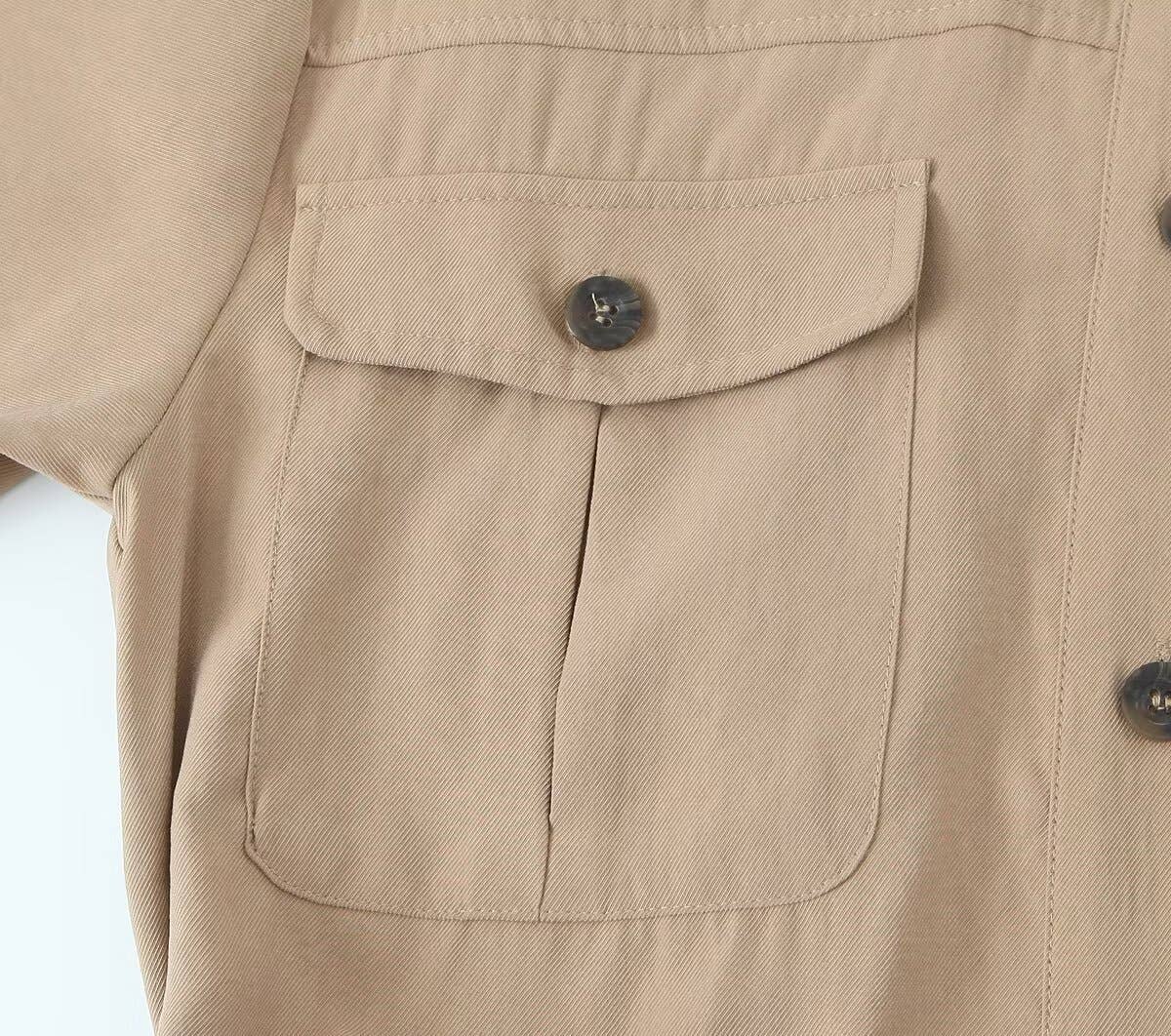 Stylish Casual Shirt Dress With Belt