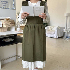 Waterproof And Oil-Proof Oxford Ruffled Cross Apron_Cwmm5827