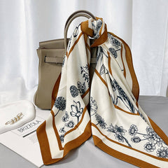 FLORAL SQUARE SCARF ELEGANT WRAP_CWASC0901
