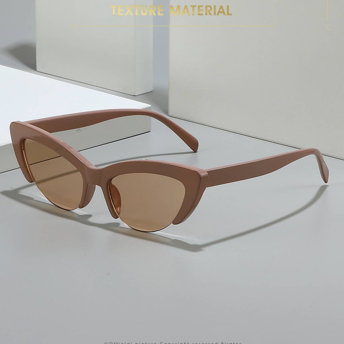 HALF FRAME CAT EYE CANDY COLOR SUNGLASSES_CWASG0470