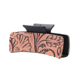 LEATHER SOLID COLOR PRINTED TEXTURED HAIR CLAWS_CWASC1624