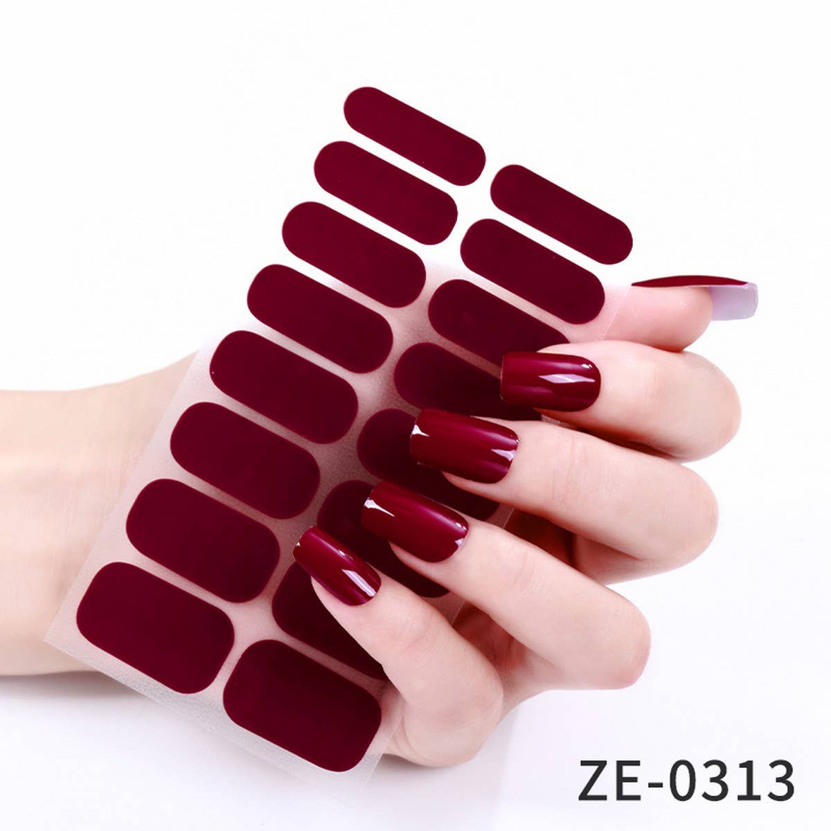 Solid Nail Film Stickers 16Pcs Set_Cwmm11205