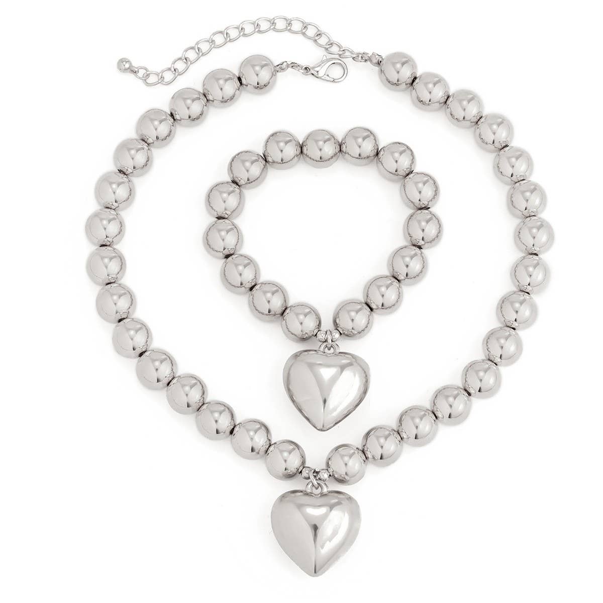 IMITATION PEARL HEART SHAPED PENDANT NECKLACE_CWAJE1166
