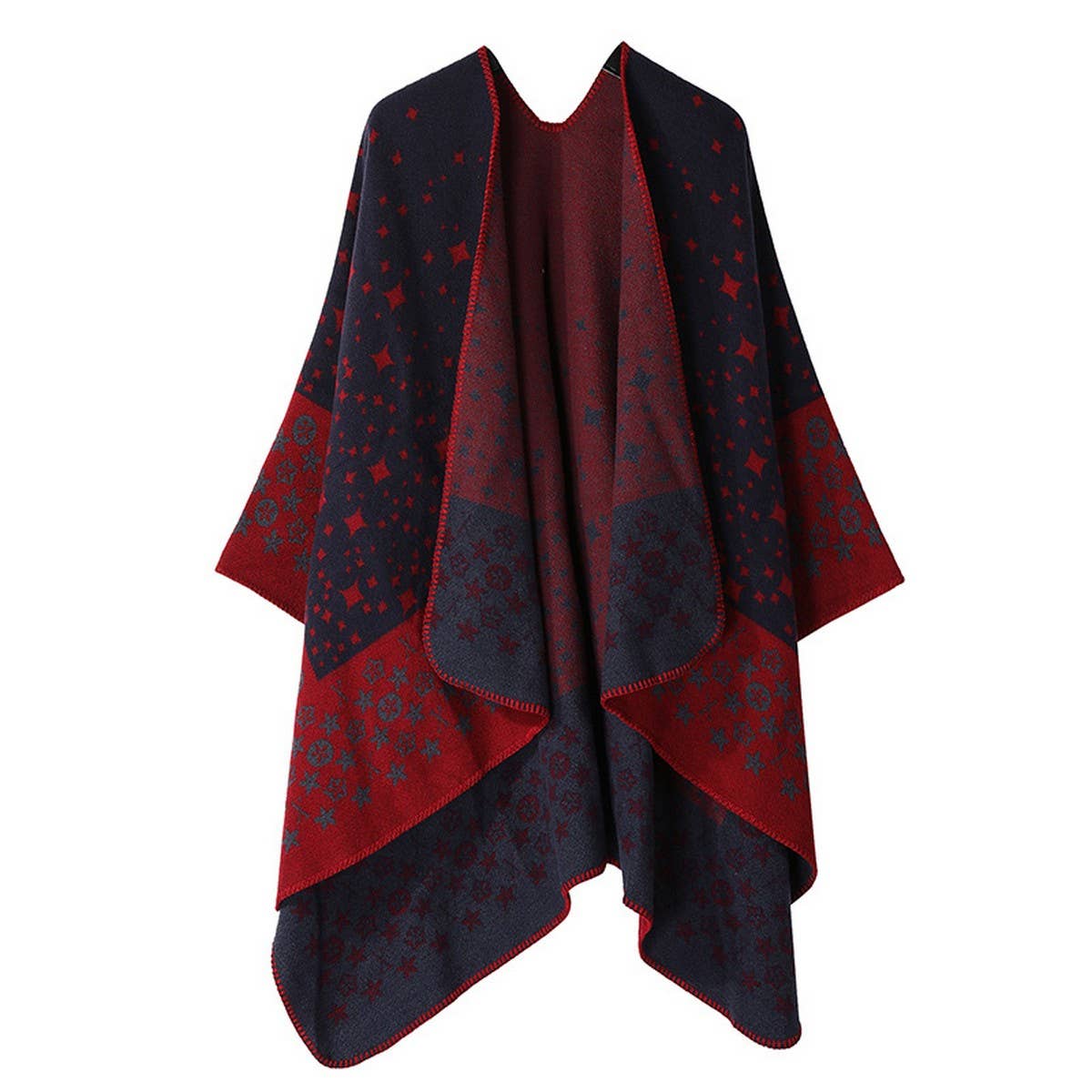 THICKENED CASHMERE SHAWL AND LONG CAPE_CWASC2139