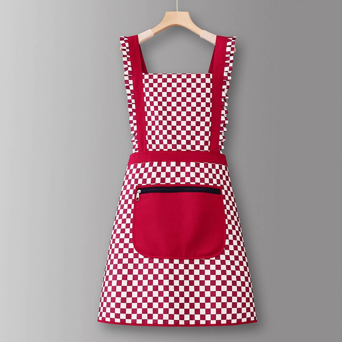 HOUNDSTOOTH SOLID COLOR WATERPROOF WORK APRON_CWMM6792