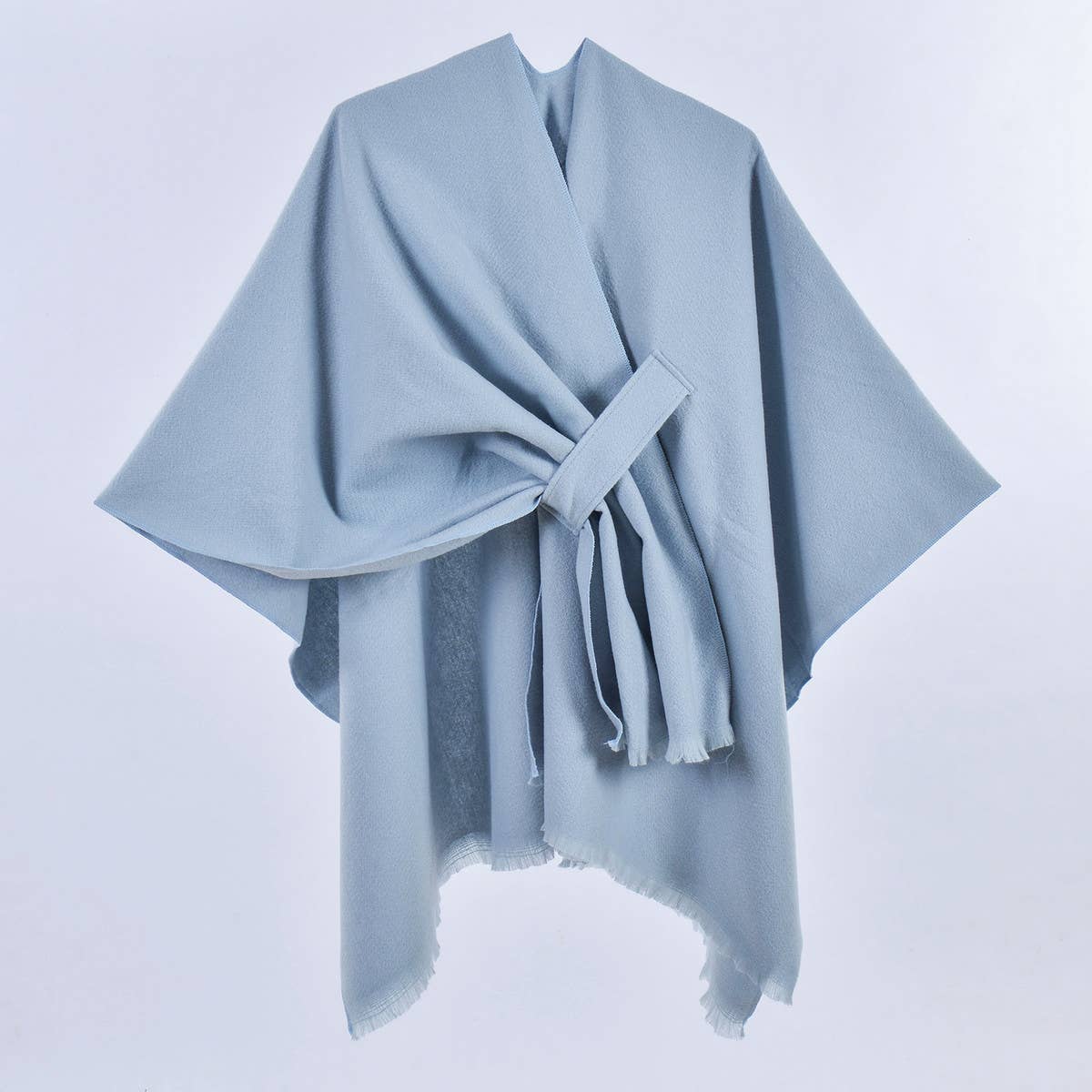 SIMPLE SOLID COLOR OBLIQUE STRAP CAPE SHAWL_CWASC0947