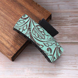 LEATHER SOLID COLOR PRINTED TEXTURED HAIR CLAWS_CWASC1624