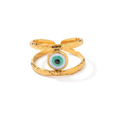 DEVILS EYE STAINLESS STEEL GOLD PLATED RING_CWAJE1245