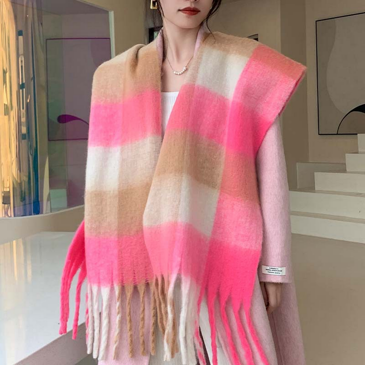 PLUSH AC SCARF THICK SOFT WINTER WRAP_CWASC2701