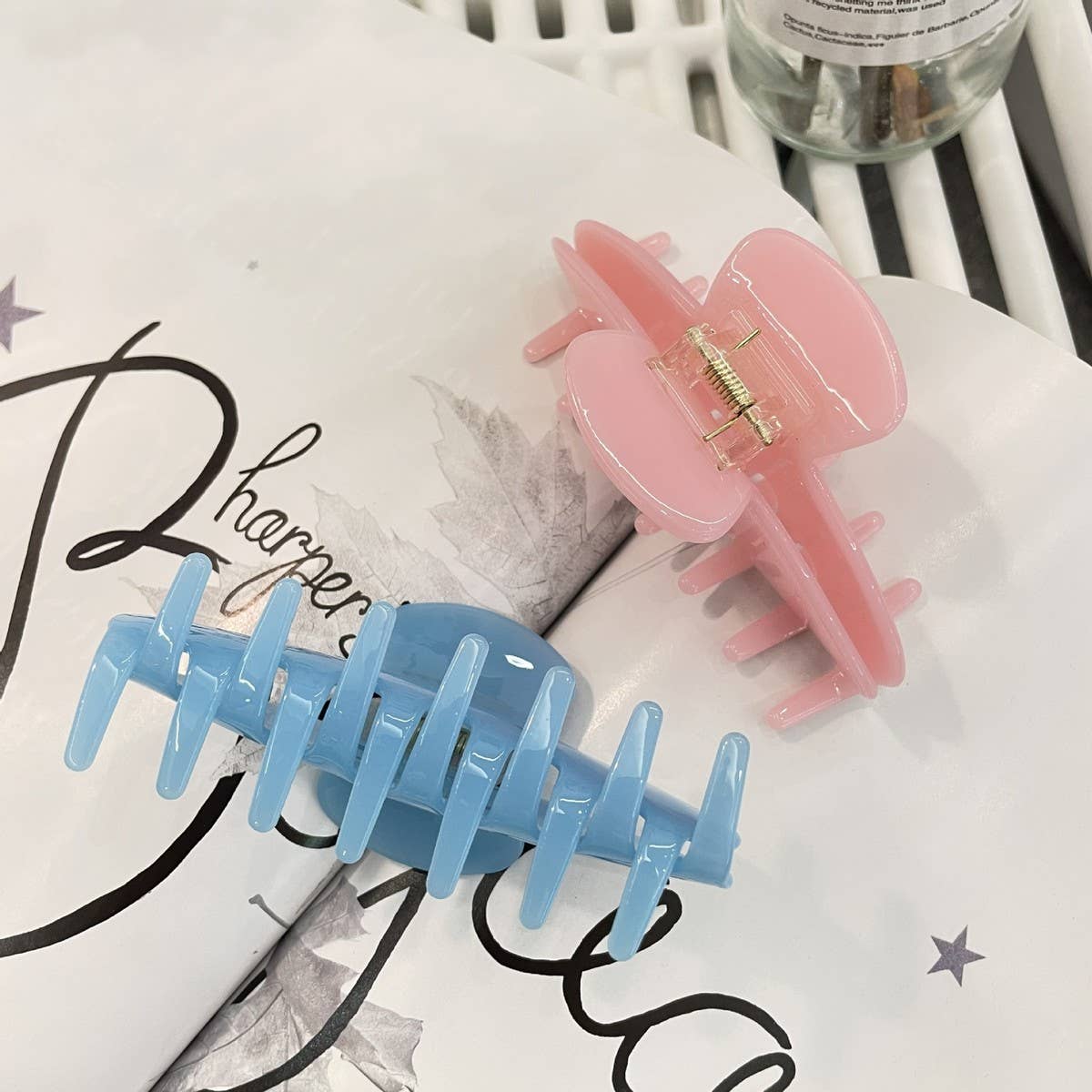 Cwaha5130_Solid Jelly Color Simple Dopamine Hairpin
