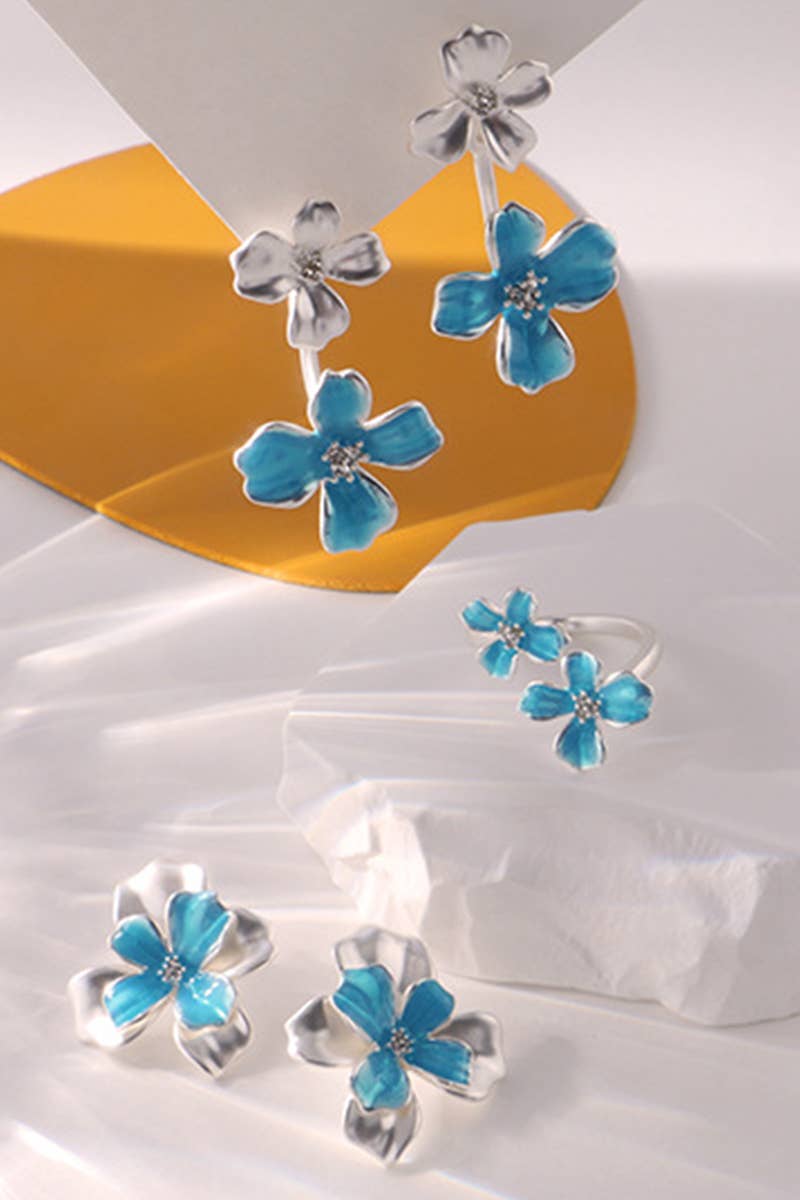 FLOWER DESIGN EARRINGS_CWAJE0460