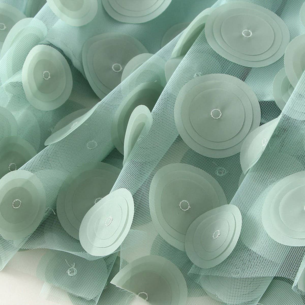 3D POLKA DOT TULLE A LINE FLARED MIDI SKIRT_CWBMS0379