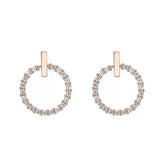 S925 Silver Needle Diamond-Encrusted Earrings