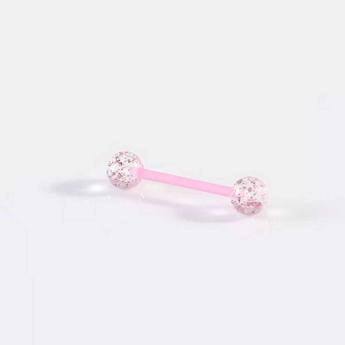ACRYLIC FLEXIBLE TONGUE PIERCING BARBELL JEWELRY_CWMM9595
