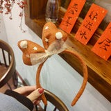 CHRISTMAS CUTE LACEBOW HAIRPIN HEADBAND DECORATION_CWAHA3417