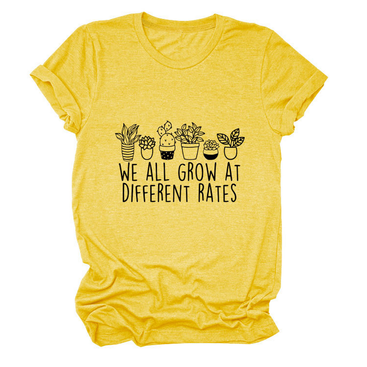 PRINTED CREW NECK TEE WE ALL GROW GRAPHIC_CWTTS1493