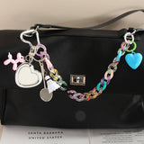 CUTE CAT BAG CHARM WITH BALLOON DOG KEYCHAIN_CWMM7633
