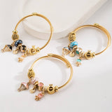 RHINESTONE BALLOON BUNNY ALLOY BRACELET_CWMM8614