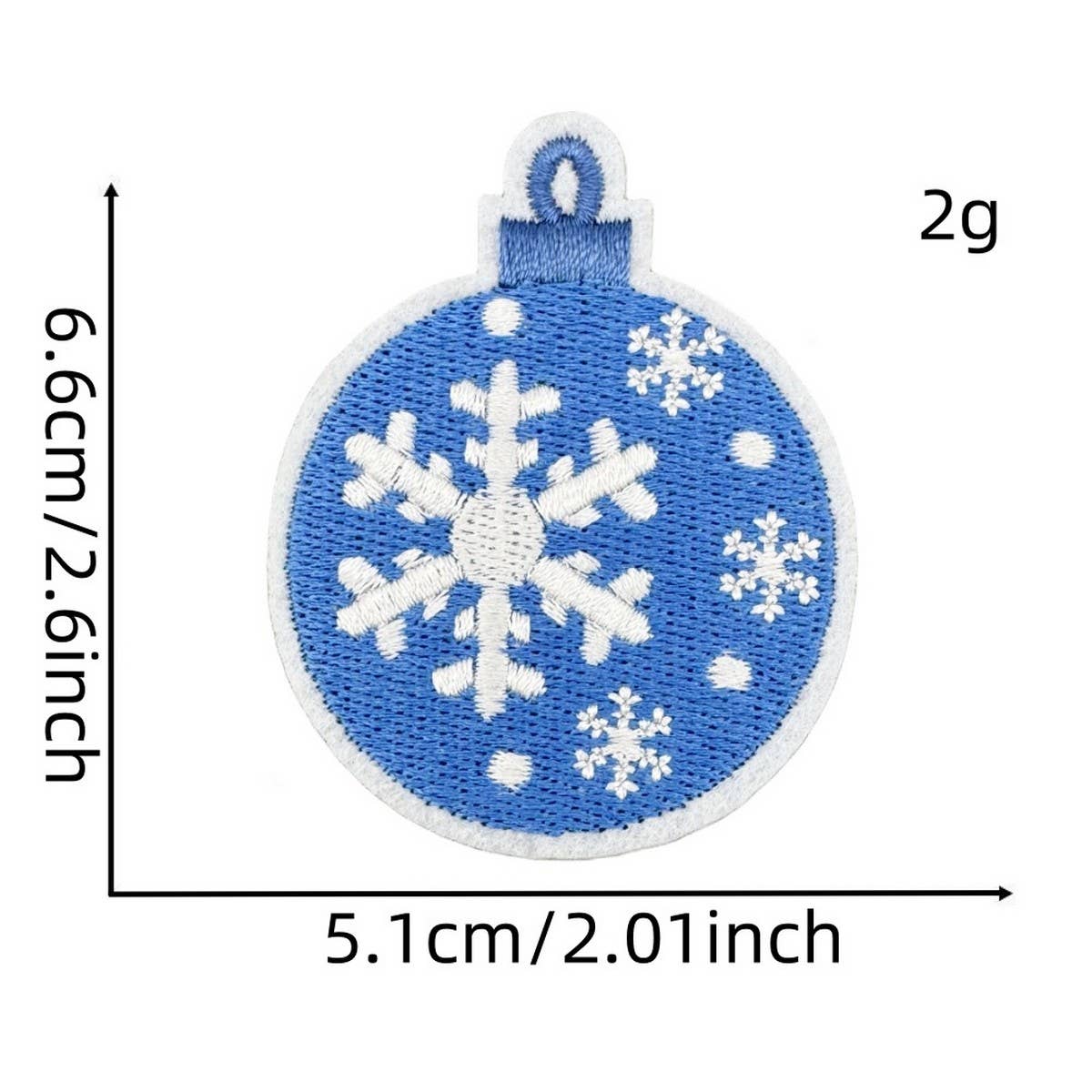Winter Blue Christmas Graffiti Embroidered Patch_Cwmm4028