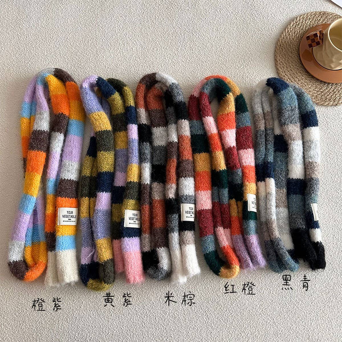 COLORBLOCK SKINNY STRIPE SCARF CHIC SUMMER WRAP_CWASC2301