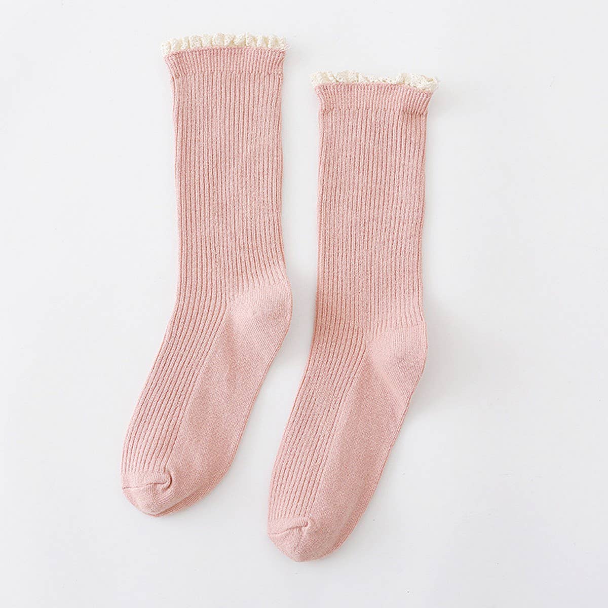 AUTUMN AND WINTER STRIPED LACE WOMENS SOCKS_CWMS0994