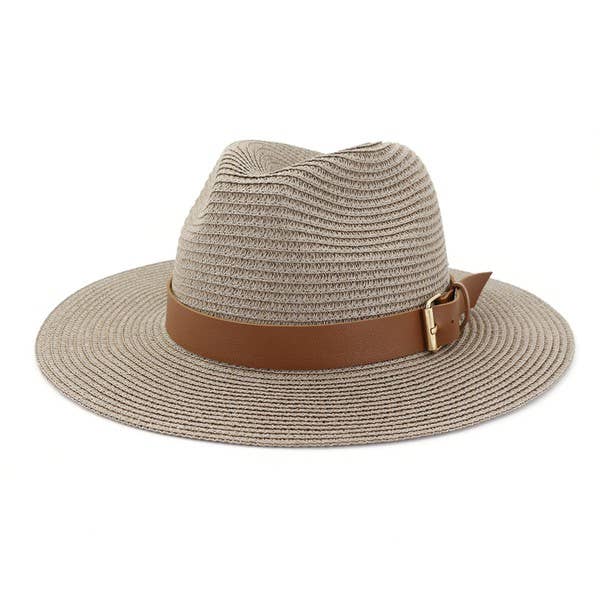 BEACH SUMMER CASUAL STRAW PANAMA HAT_CWAH059 B20223