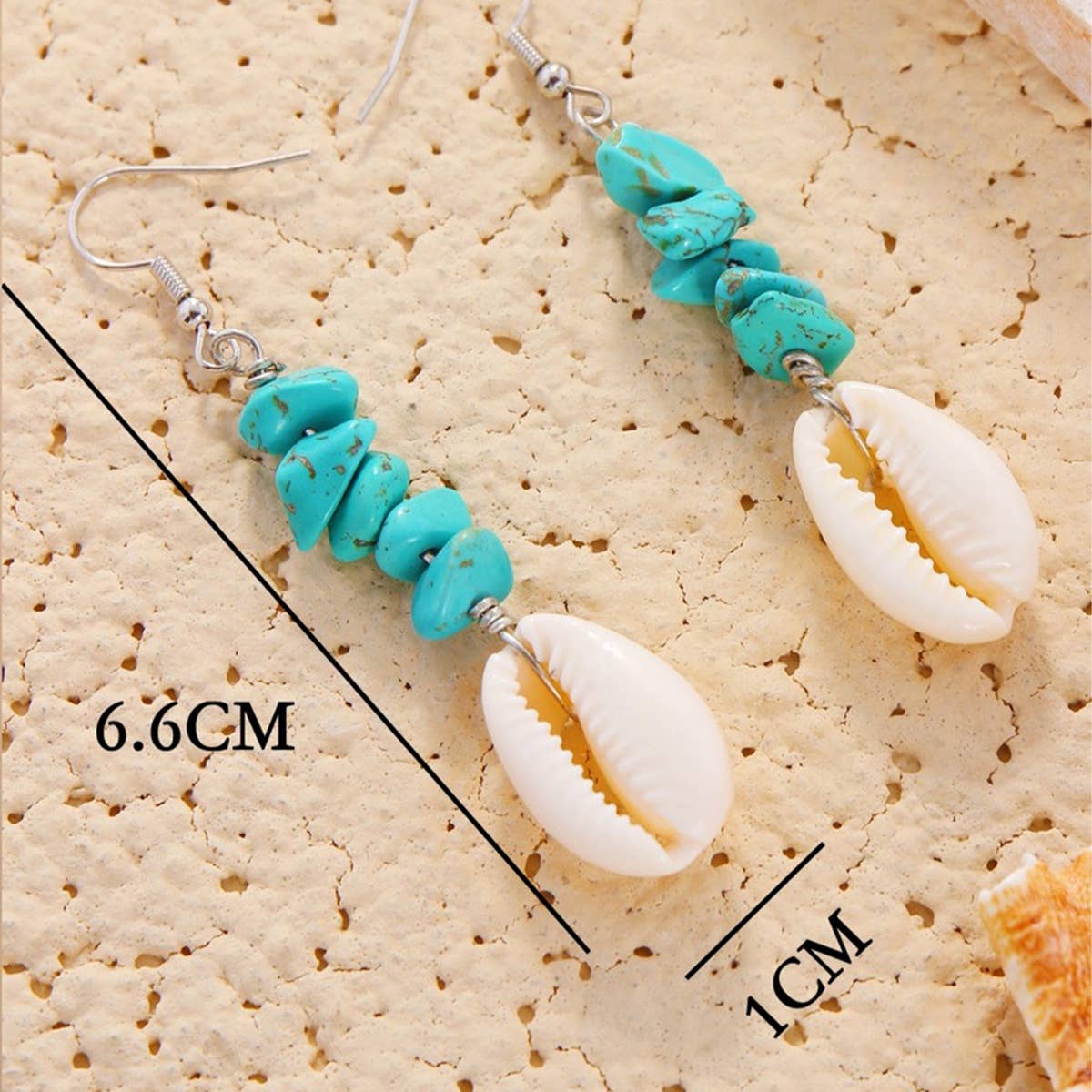 NEW SHELL BEADED PENDANT EARRINGS_CWAJE1555