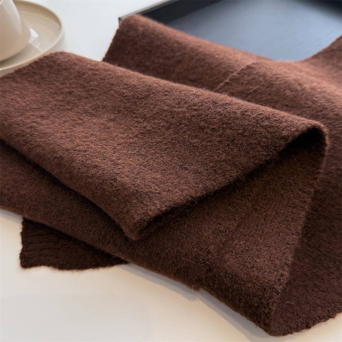 Solid Knit Scarf Soft Warm Winter Shawl_Cwasc03456